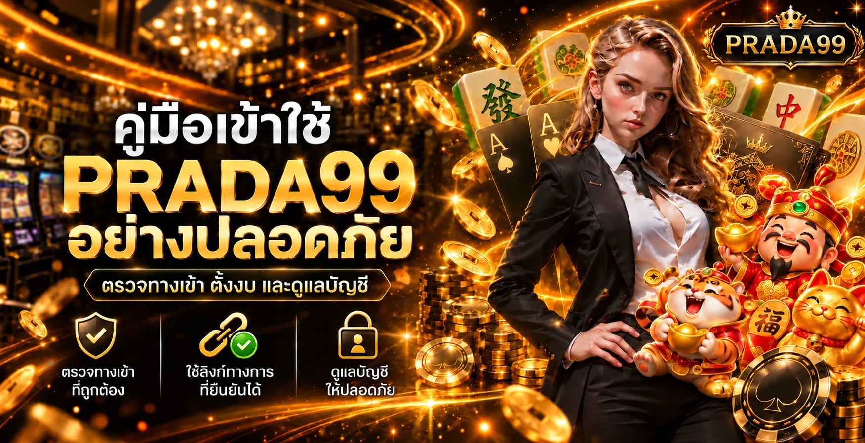 PRADA99 คู่มือทางเข้า ตั้งงบ และดูแลบัญชี